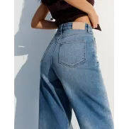 Jeans de Tiro Alto Wide Leg