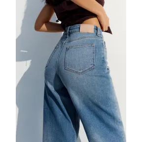 Jeans de Tiro Alto Wide Leg