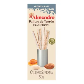 Palitos de Turrón con Almendra y Caramelo Salado