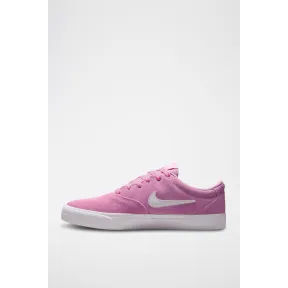 Nike Jordan Charge Suede de nobuk rosa y blanco
