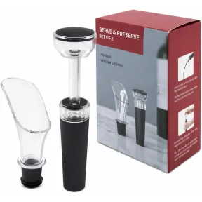 Pack Aireador y Tapón de Vacío para Vino | Kit Regalo
