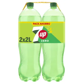 7 UP Zero lima-limón sin azúcar, pack 4 botellas