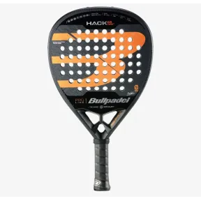 Pala Bullpadel Hack 03 Comfort 24 negra y naranja