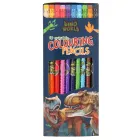 Dino World: 10 lápices de colores con goma y estuche