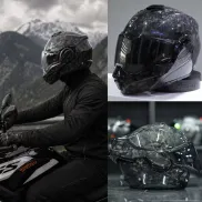 Casco modular Scorpion Exo-Tech Evo Onyx carbono