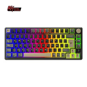 Teclado Royal Kludge RKM75 ISO-ES RGB Triple Conexión