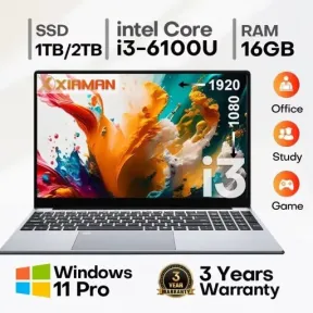 Portátil 15,6″ Intel Core i3, 16 GB RAM y 256 GB