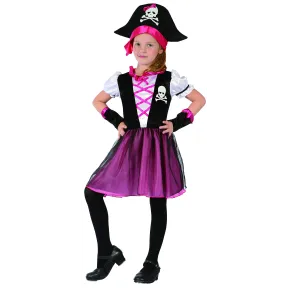 Disfraz pirata Pink Skull para niña 8-10 años