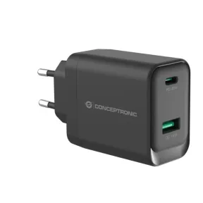 Cargador Conceptronic GaN 45 W USB-C y USB-A