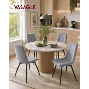 VASAGLE Sillas de Comedor Giratorias de Terciopelo, 4 Uds