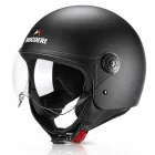 Casco Jet con Visera para Hombre y Mujer, Moto Scooter