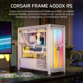 Caja PC CORSAIR Frame 4000X RS Blanca RGB