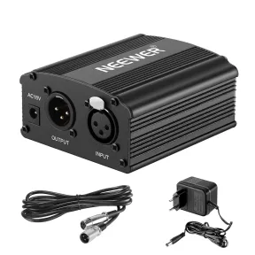 Fuente de alimentación Phantom 48V Neewer con XLR