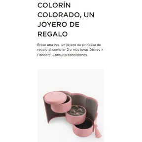 2 piezas Disney Pandora con joyero de regalo