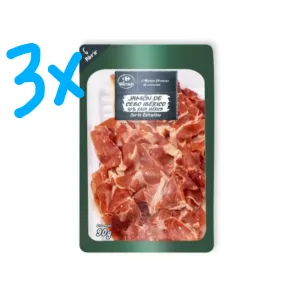 Jamón Ibérico de Cebo 50% Carrefour, 3 x 90 g