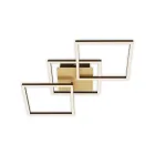 Plafón LED BRILONER orientable regulable dorado y marrón