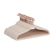 50 perchas finas antideslizantes de terciopelo rosa