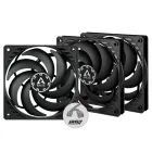 Arctic P12 Slim PWM PST Triple Pack: 15 mm y 0 RPM