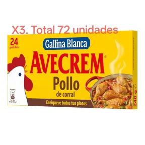 Avecrem Gallina Blanca Caldo de Pollo 72 Pastillas