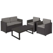 Muebles de jardín: sofá, sillas y mesa Keter 2 plazas.