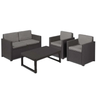 Muebles de jardín: sofá, sillas y mesa Keter 2 plazas.