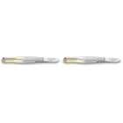 3 Claveles Pinza de Depilar Cangrejo Oro 8 cm, 2 uds.