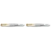3 Claveles Pinza de Depilar Cangrejo Oro 8 cm, 2 uds.