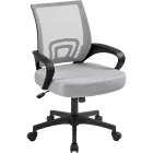 Silla de Oficina Yaheetech de Malla Gris Giratoria