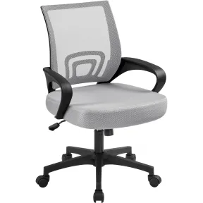 Silla de Oficina Yaheetech de Malla Gris Giratoria