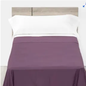 Sábana encimera TEX HOME de percal bio para cama de 90