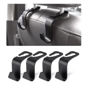 4 ganchos negros para reposacabezas de coche
