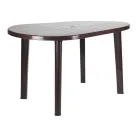 Mesa oval Breeze de resina 137 x 72 cm Thinia Home