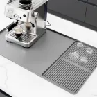 Tapete de silicona gris para máquina de café