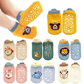 7 pares de calcetines antideslizantes para bebé