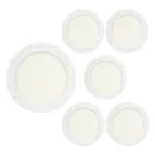 Pack de 6 downlights LED SECOM de 18 W