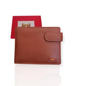 Cartera de piel para hombre con monedero y RFID