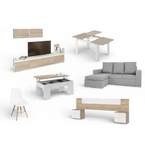 Muebles para piso completo con chaiselongue