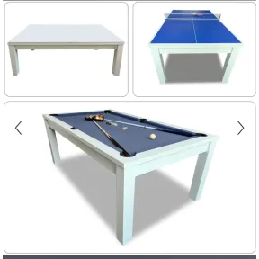 Mesa transformable de billar, comedor y ping pong