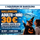 Halloween en el Aquàrium: adulto y niño por 30 €