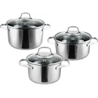 Pack de 3 ollas Best SilverCrest con tapas