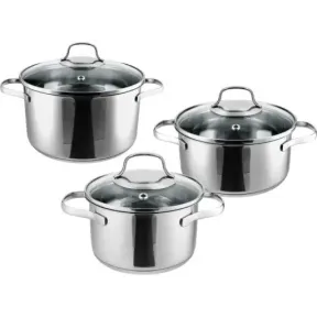 Pack de 3 ollas Best SilverCrest con tapas