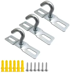 3 ganchos de techo galvanizados de 68 mm