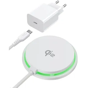 Cargador inalámbrico INIU Qi2 de 15 W con adaptador