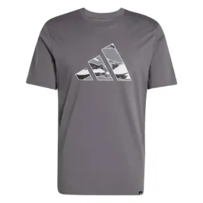 Camiseta adidas Camo Logo gris para hombre