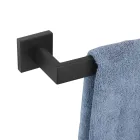 Toallero negro individual de 30,5 cm