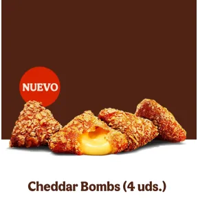 4 Cheddar Bombs de Burger King por 2,99 €