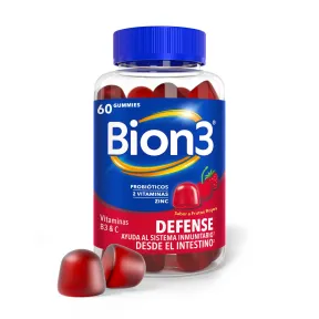 Bion3 Defense, 60 gomitas con probióticos y zinc