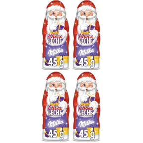 4 figuras de Santa Milka de chocolate con leche