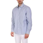 Camisa GUESS azul cobalto de algodón