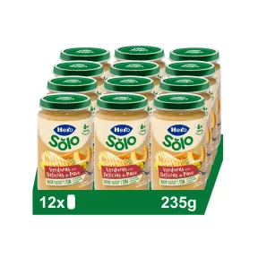 12 tarritos Hero Solo de verdura y pavo, 235 g